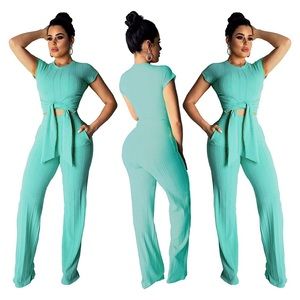 Ribbed 2 piece casual set